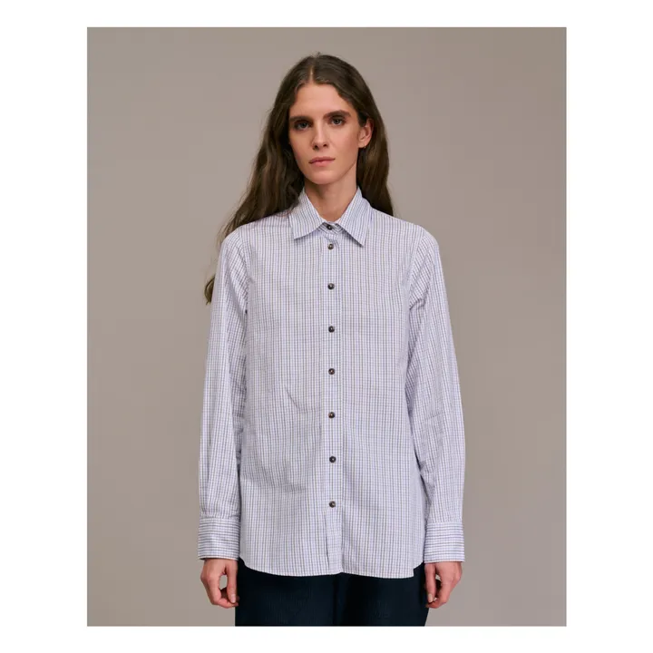 Ceza Carreaux shirt | Light blue- Product image n°0