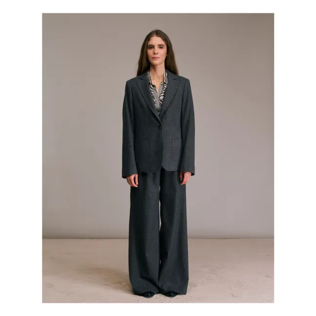 Veste Vorado Rayée Laine | Gris