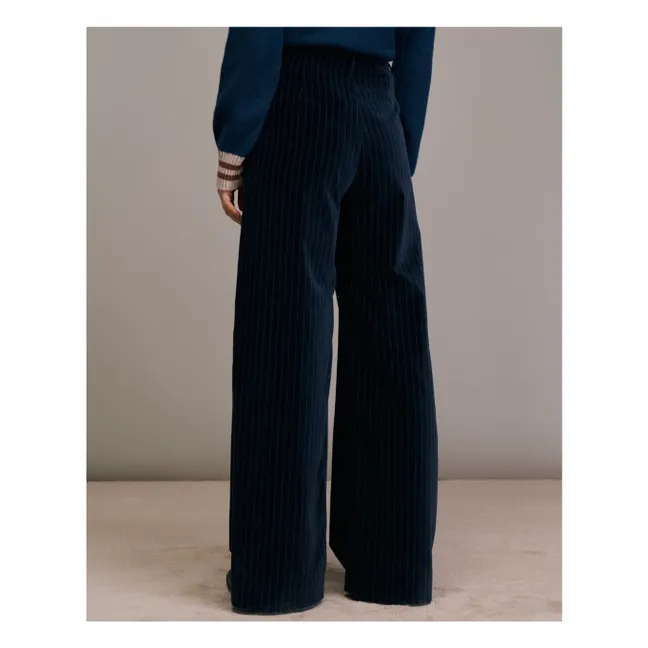 Pantalon Pomeoto Rayé | Bleu