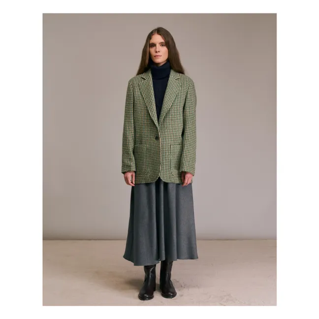 Chaqueta de lana Virato Pied de Coq | Verde