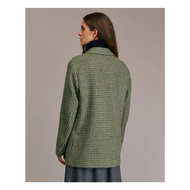 Chaqueta de lana Virato Pied de Coq | Verde