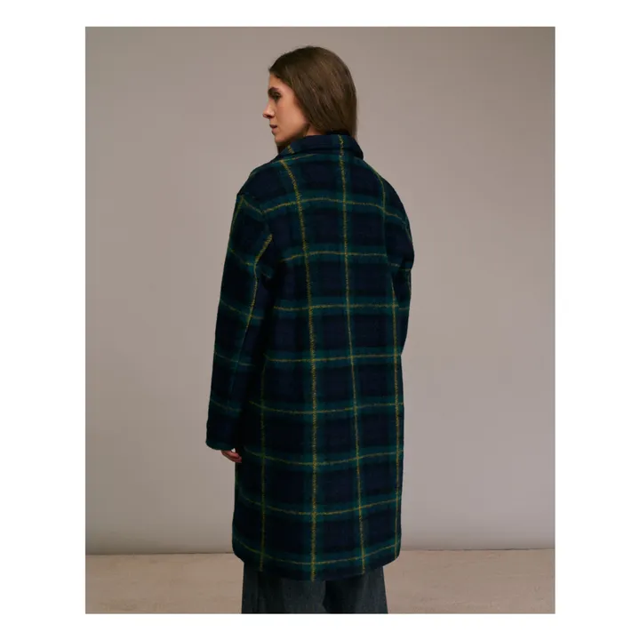 Manteau Multio Tartan Laine | Bleu marine- Image produit n°2