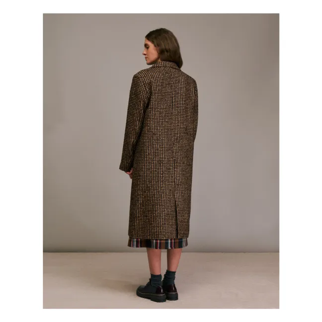 Abrigo Mikalo Pied de Coq | Chocolate