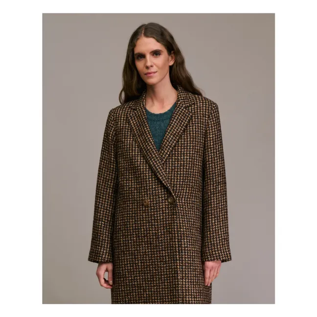 Abrigo Mikalo Pied de Coq | Chocolate