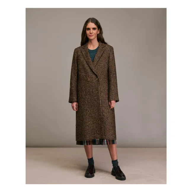 Abrigo Mikalo Pied de Coq | Chocolate