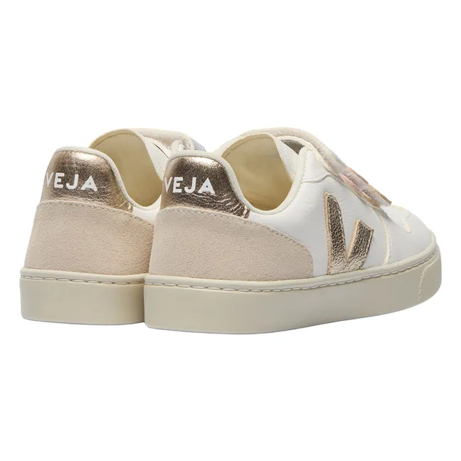 V-10 Leather Scratch Sneakers O.T. | White