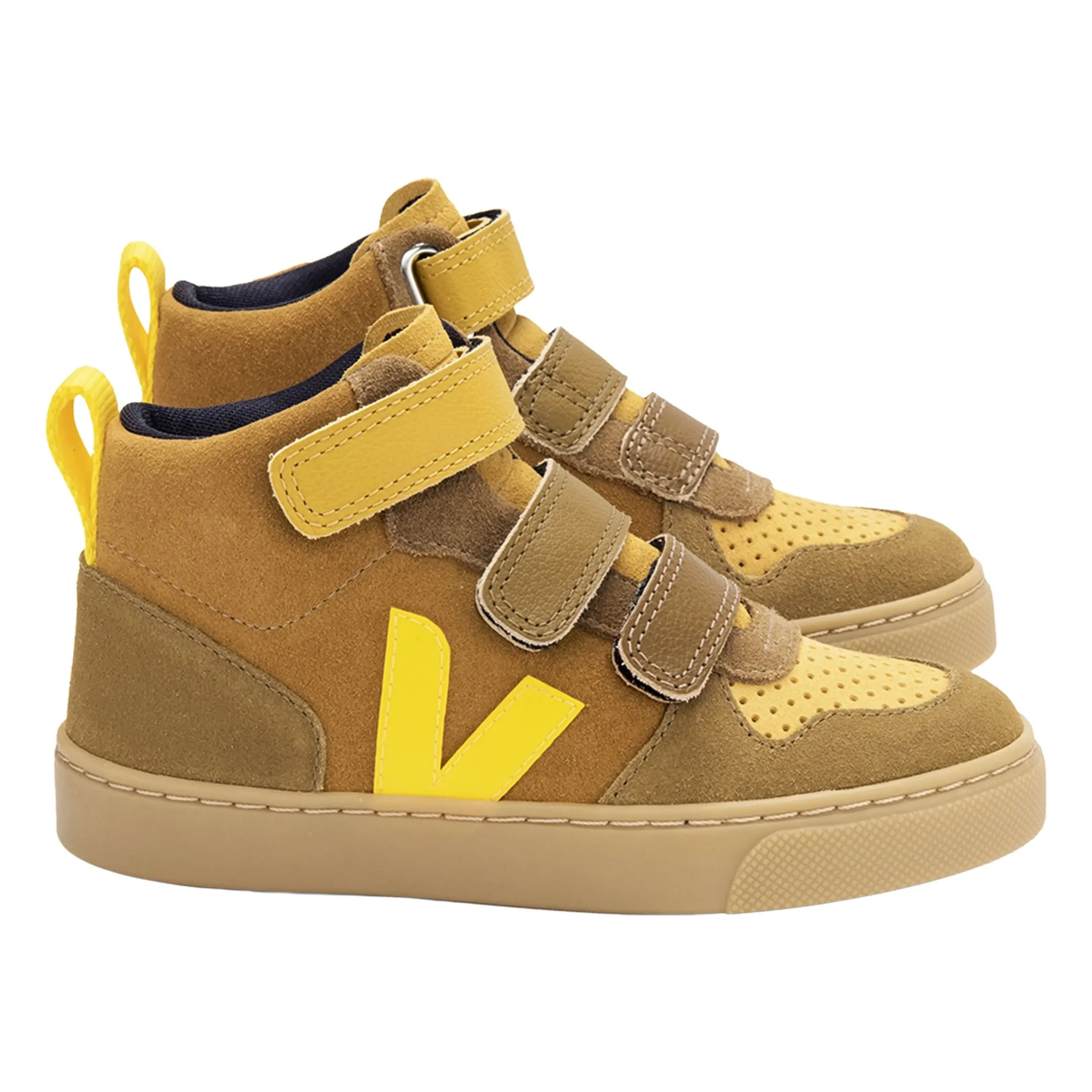 Veja Camel V-10 Mid Suede Scratch Sneakers
