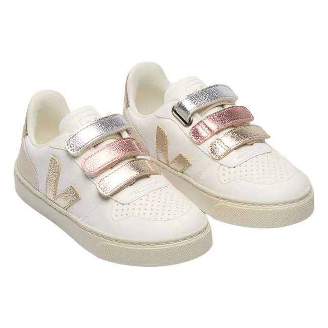 Sneakers V-10 in pelle antigraffio O.T. | Bianco