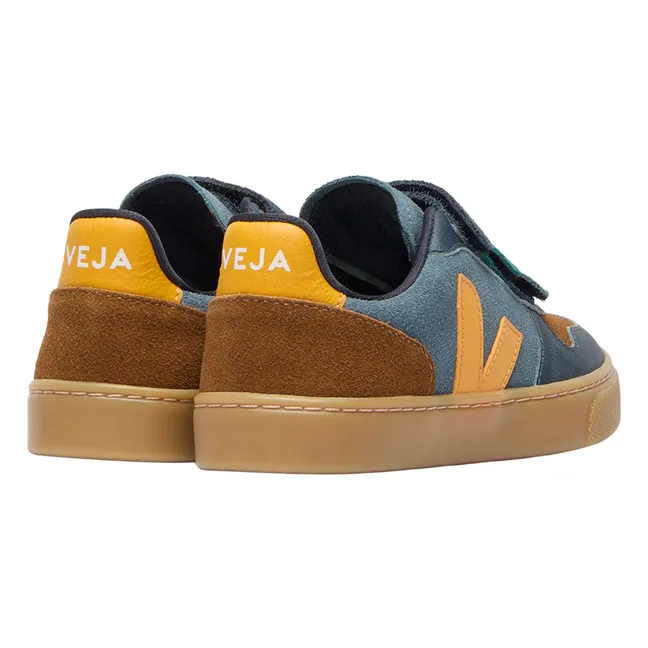 V-10 - Sneakers in pelle scamosciata con graffi | Blu