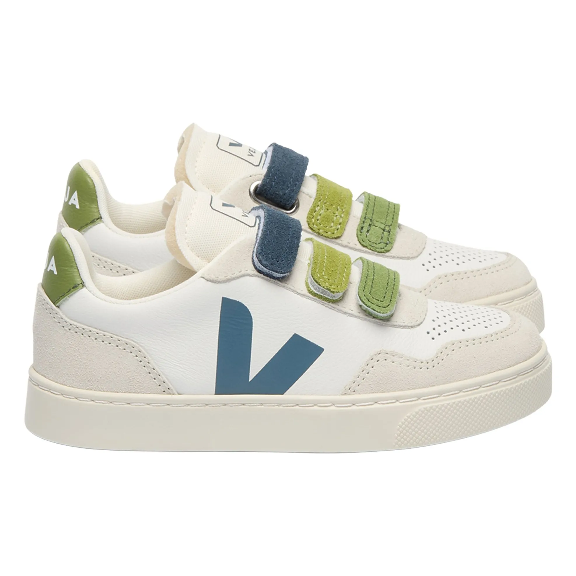 Veja Khaki V-90 Leather Scratch Sneakers O.t.