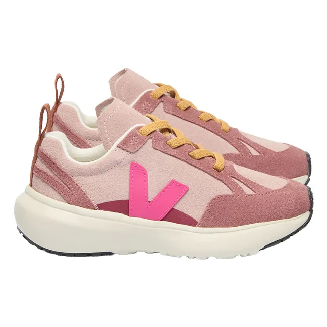 Zapatillas con cordones de ante canario claro | Rosa