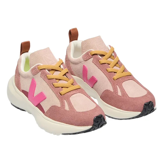 Zapatillas con cordones de ante canario claro | Rosa