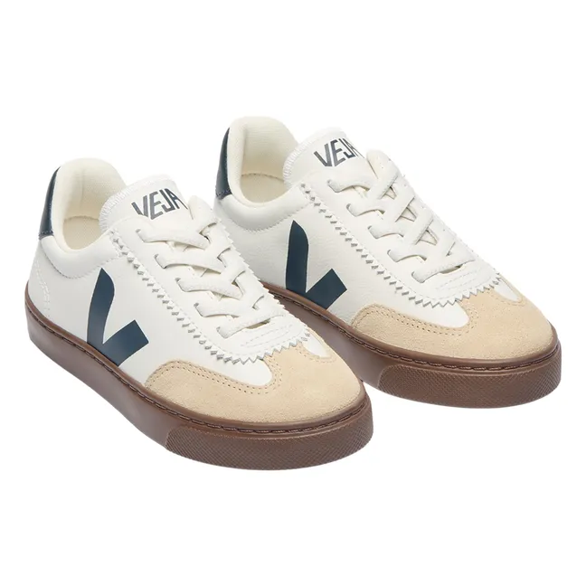 O.T. Leather Volleyball Lace-Up Sneakers | Navy blue