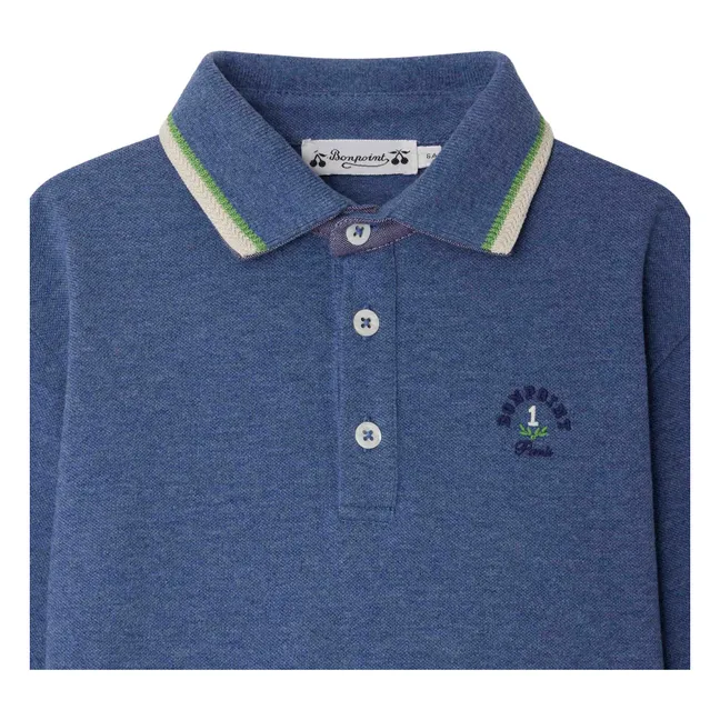 Polo Jerry Coton Bio | Bleu gris