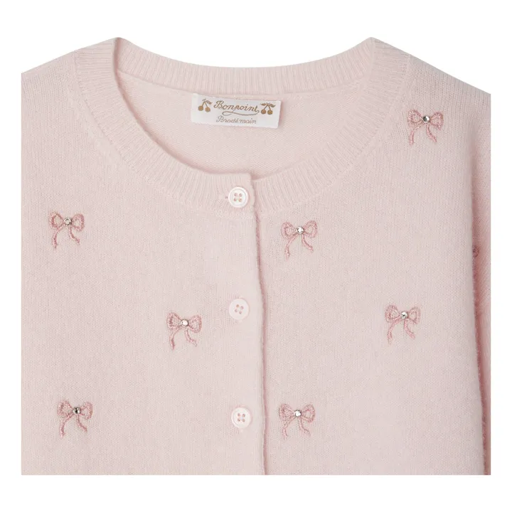 Jabara Cashmere cardigan | Pale Pink- Product image n°2