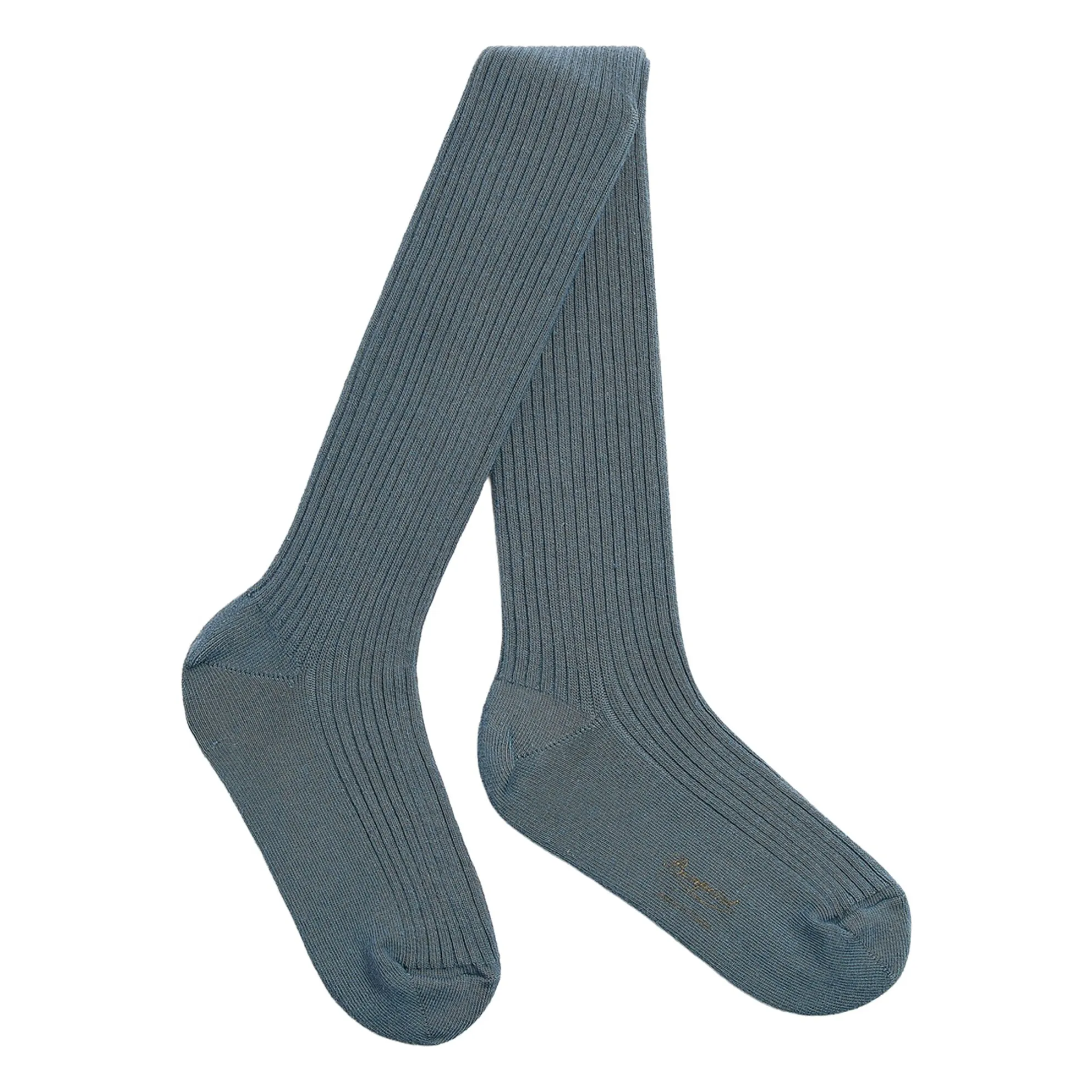 Bonpoint Celadon Blue Thomina Ribbed Tights
