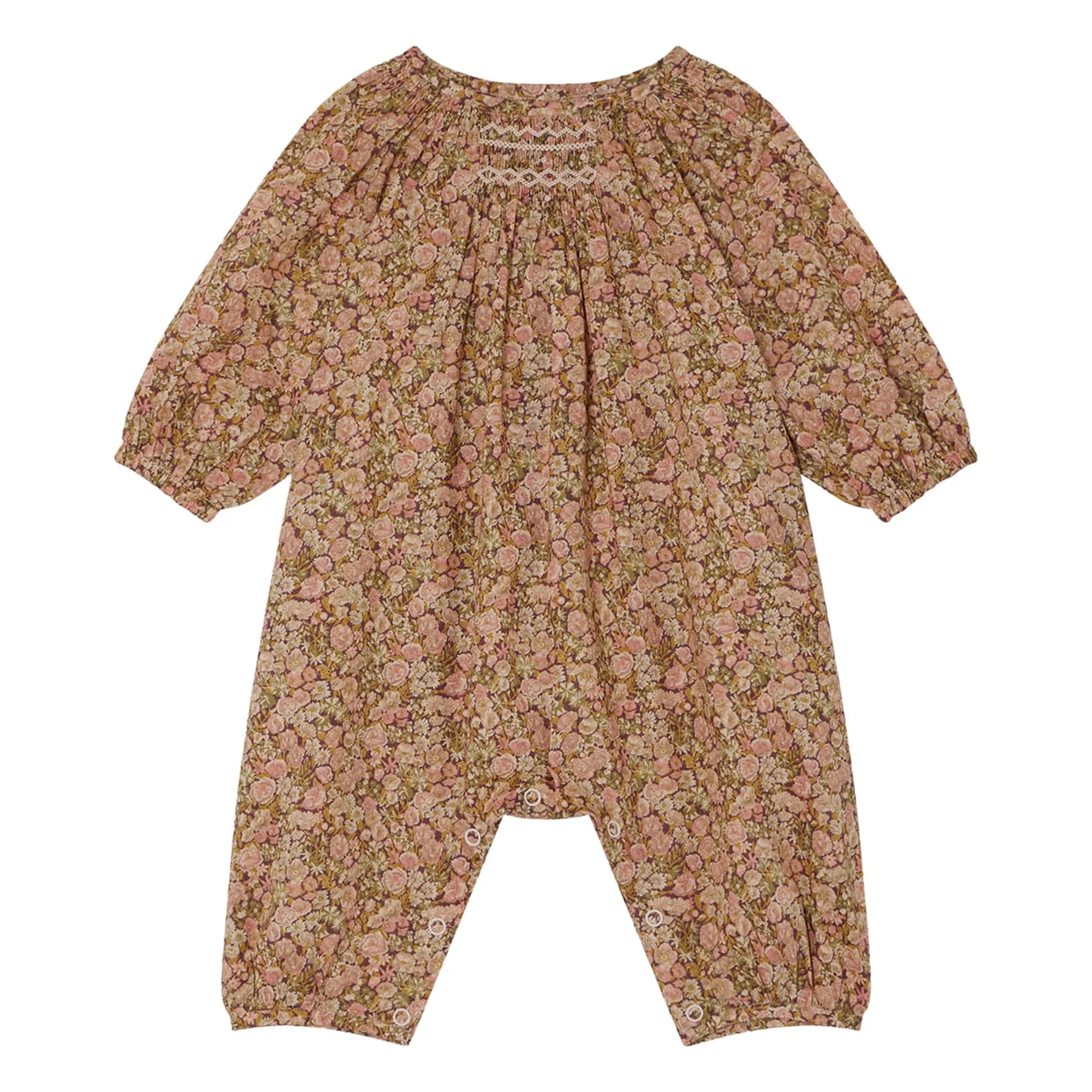 Bonpoint Mauve Jia Liberty Organic Cotton Jumpsuit
