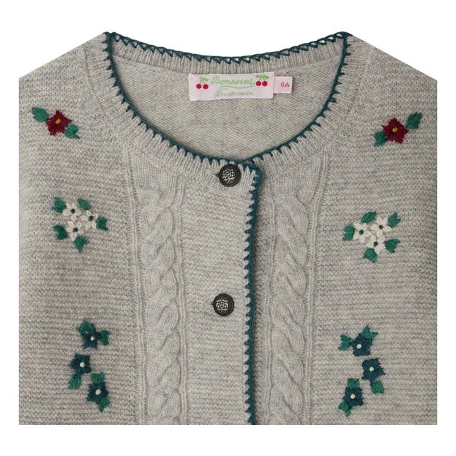 Jamina Wool cardigan | Heather grey