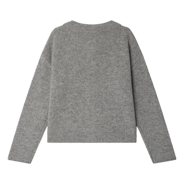 Judicael Cardigan in cashmere | Grigio chiné