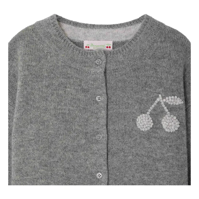 Judicael Cardigan in cashmere | Grigio chiné