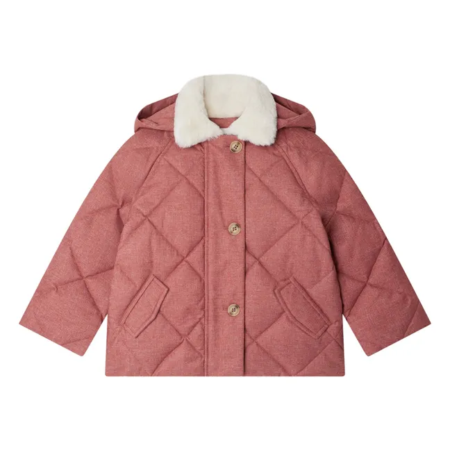 Janice Flanelle down jacket | Pink