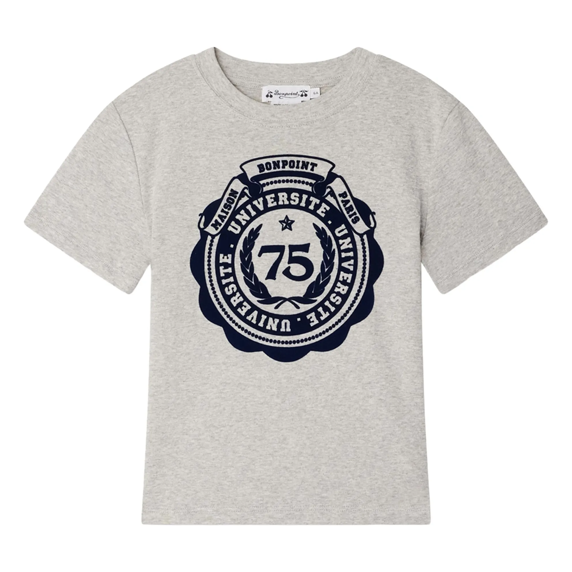 Bonpoint Boys Heather Grey Thibald Organic Cotton T-Shirt