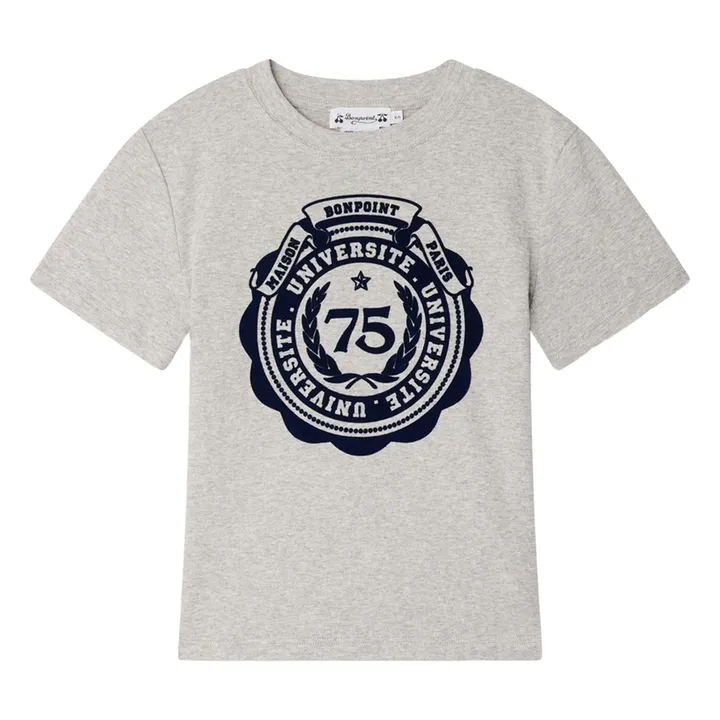 Camiseta Thibald de algodón ecológico | Gris Jaspeado- Imagen del producto n°0