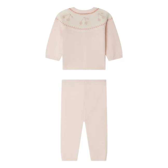 Ensemble Top et Pantalon Jenny Laine et Cachemire | Rose