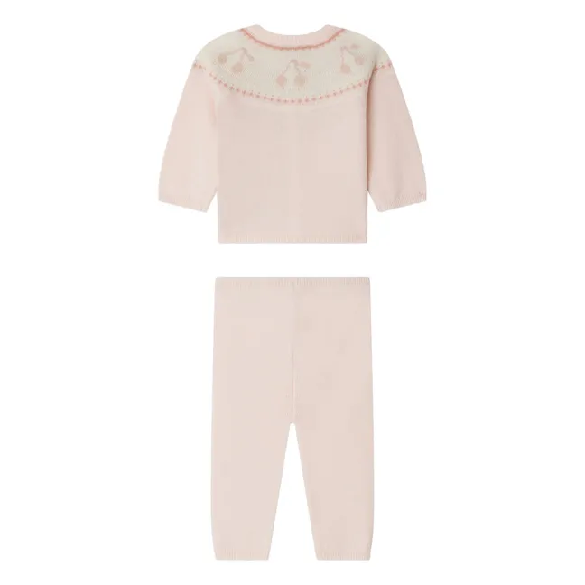 Jenny Laine and Cashmere Top and Trouser Set | Pink
