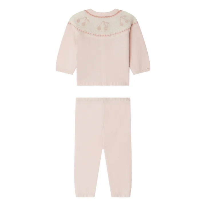 Ensemble Top et Pantalon Jenny Laine et Cachemire | Rose- Image produit n°1