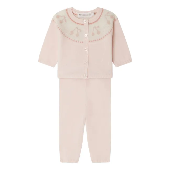 Jenny Laine and Cashmere Top and Trouser Set | Pink