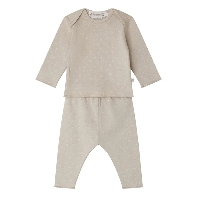 Timi Bio-Baumwoll-Top und Leggings-Set | Hellgrau