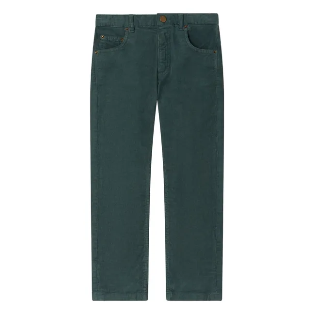 Pantalón Jagger de terciopelo de algodón orgánico | Verde