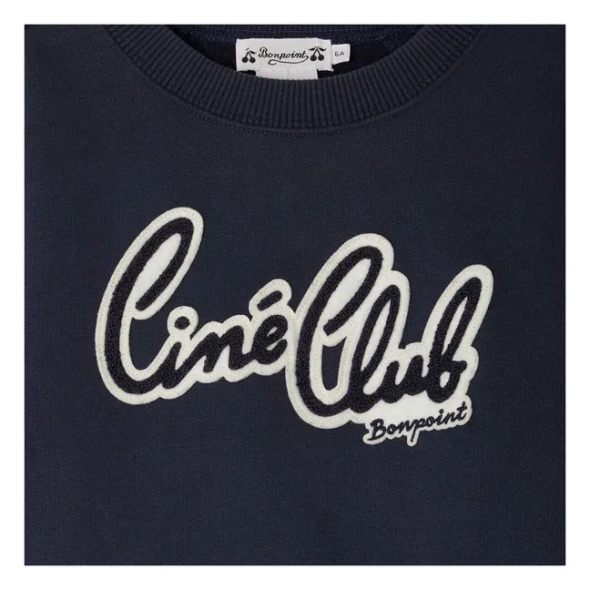 Sweat Eugenien Molleton Coton Bio | Bleu marine