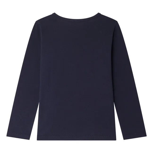 Camiseta de algodón orgánico Tidjane Jersey | Azul Marino