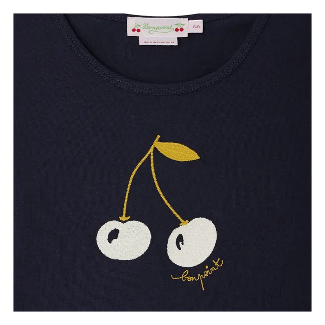 Camiseta de algodón orgánico Tidjane Jersey | Azul Marino