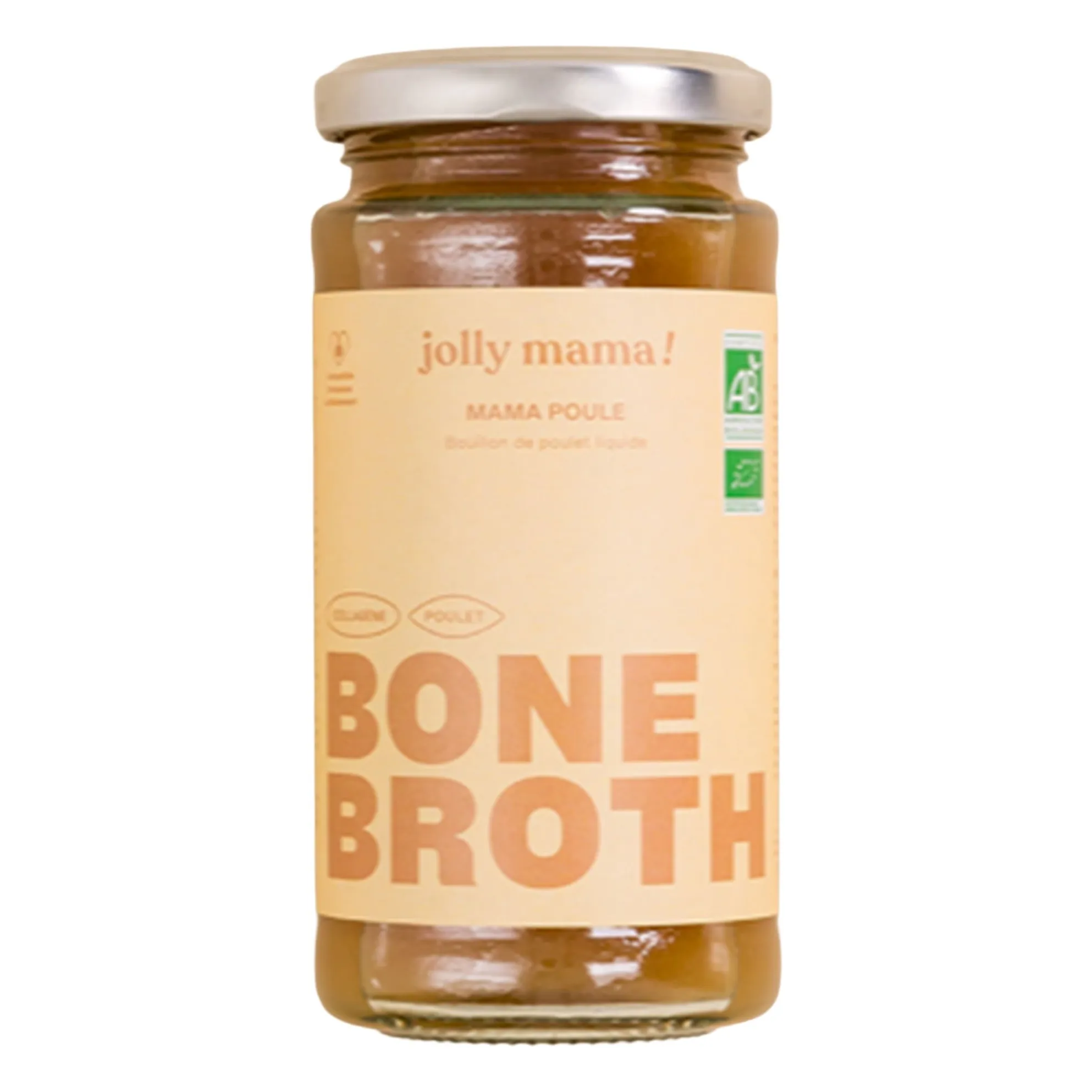 Jolly Mama Untinted Mama Poule Chicken Bone Broth - 6 Broths Of 240 Ml Each