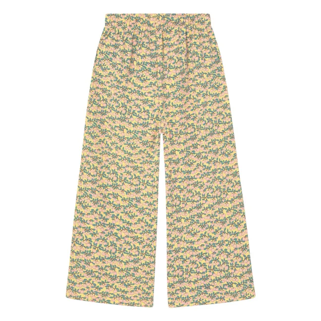 Pantalon Côtelé Pommes Coton Bio | Jaune