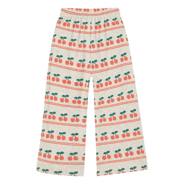 Pantalon Côtelé Cerises Coton Bio | Crème