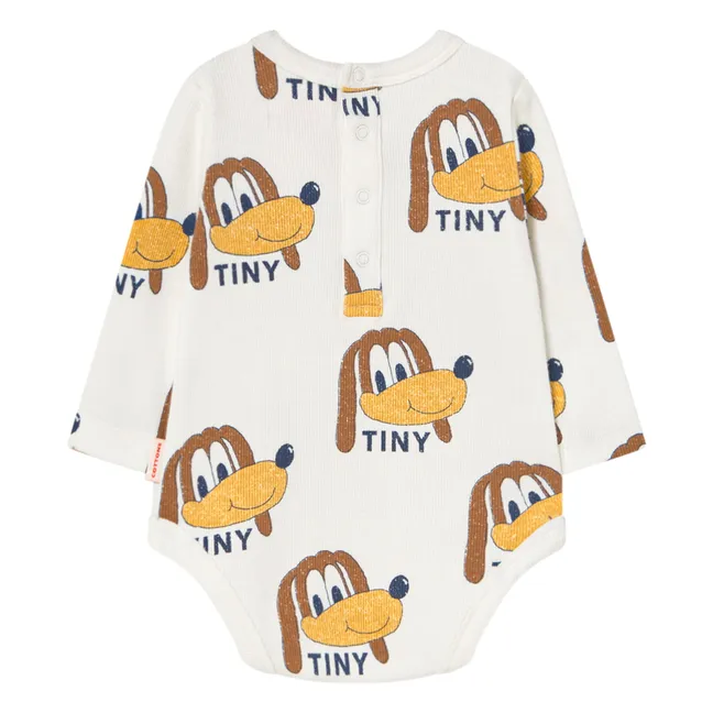 Body de canalé Perros de Algodón Ecológico | Crudo