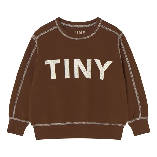 Sweat Contrasté Tiny Coton Bio | Marron
