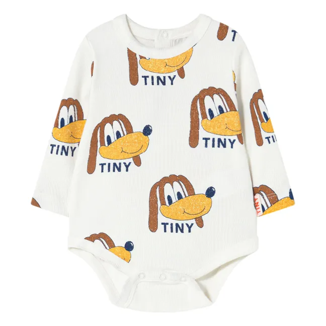 Body de canalé Perros de Algodón Ecológico | Crudo