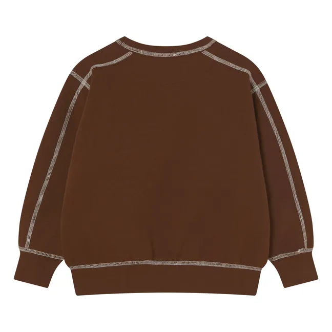 Sweat Contrasté Tiny Coton Bio | Marron