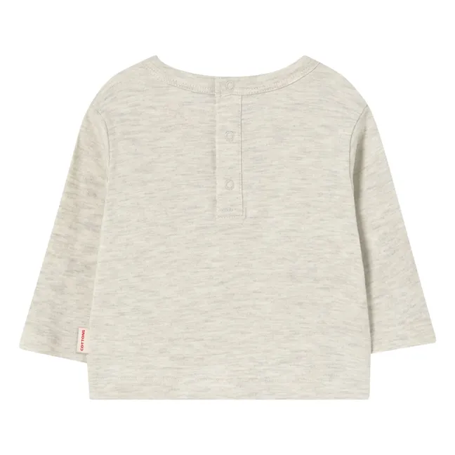 T-shirt Chiot Coton Bio | Beige chiné