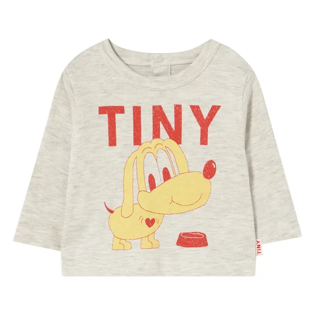 T-shirt Chiot Coton Bio | Beige chiné