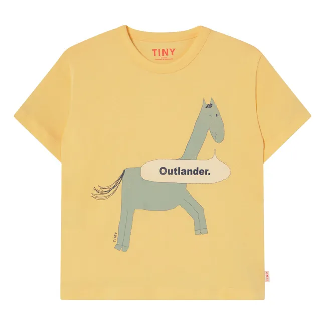 T-shirt Cheval Coton Bio | Jaune
