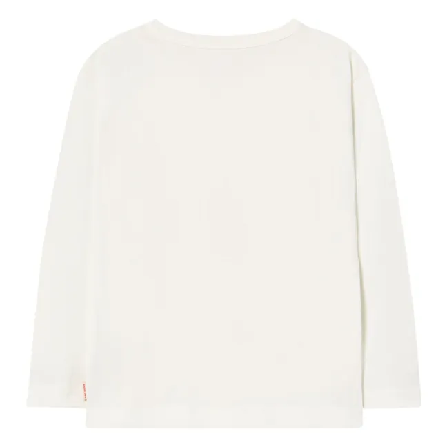 T-shirt Fleur Coton Bio | Ecru