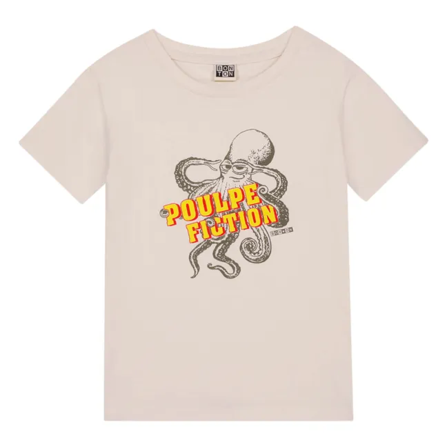 Camiseta Pulpo Algodón Ecológico | Crudo