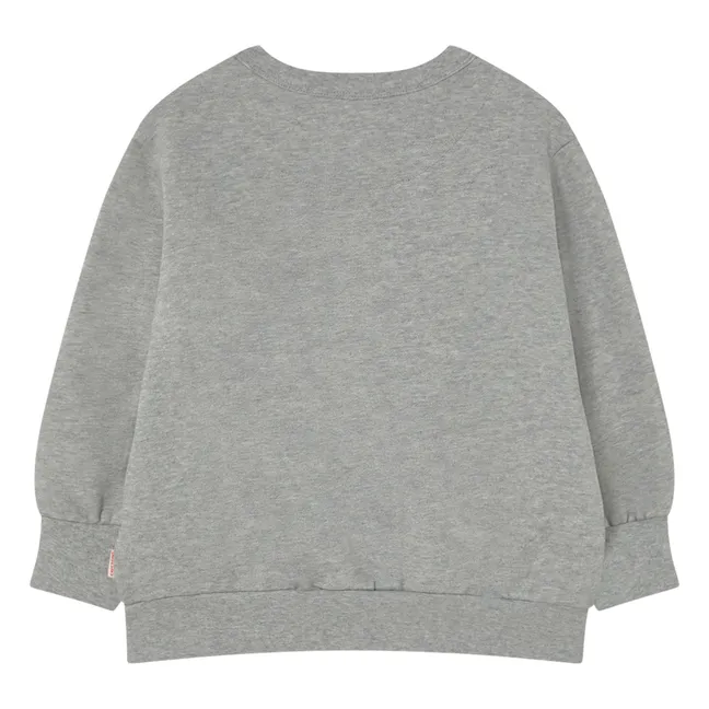 Sweat Fleur Coton Bio | Gris chiné