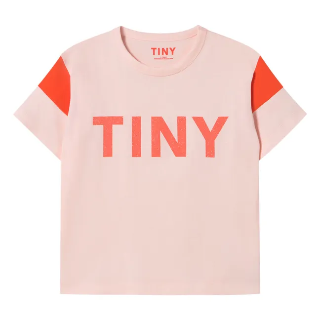 T-shirt Colorblock Coton Bio | Rose pâle